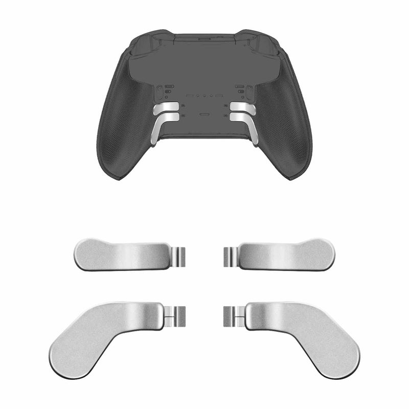 Mcbazel Metal Stainless Steel Paddles Trigger for Xbox Elite/Elite 2, Replacement Parts Accessories Metal Paddles Compatible with Xbox Elite/Elite 2 Controller - 4 Pcs (Silver) - Image 1
